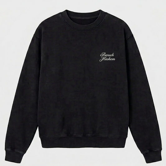 Baruch Hashem Heavy Fleece Crew - Made in Los Angeles