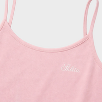 Pink tank top with 'Shlita branding on a white background